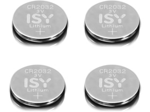 ISY IBA 2032 CR2032 3V Lithium 4-Pack Lithium-Knopfzelle Knopfzelle, 3 Volt 4 Stück