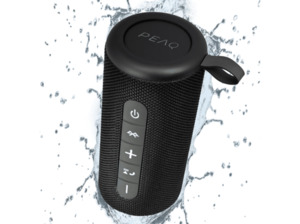 PEAQ PPA 401 BT-B Bluetooth Lautsprecher, Schwarz, Wasserfest