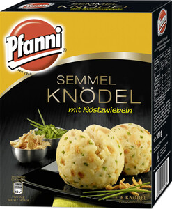 Pfanni Semmel Knödel mit Röstzwiebeln im Kochbeutel - 6 Knödel 200 g
