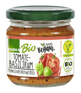 Edeka Bio+Vegan Brotaufstrich Tomate-Basilikum 180 g