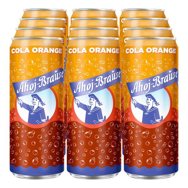 Bild 1 von Ahoj Brause Cola Orange 0,33 Liter Dose, 12er Pack