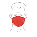 Bild 2 von FCB Mund-Nasen-Maske rot/weiß