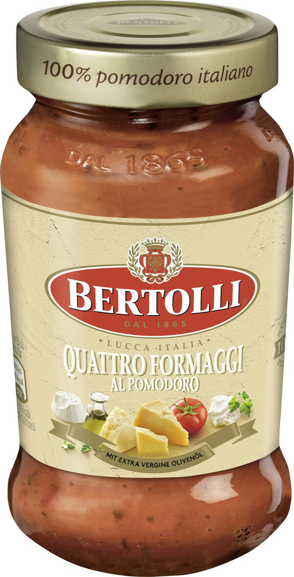Bild 1 von Bertolli Pasta Sauce Quattro Formagi Al Pomodoro400G