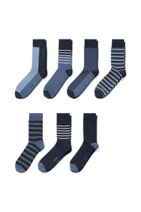 C&A Multipack 7er-Socken-Bio-Baumwolle-LYCRA®, Grau, Größe: 43-46