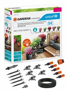 Gardena Start Set Pflanztöpfe S Micro-Drip-System zugunsten von UNICEF