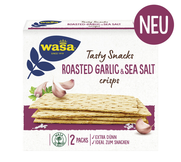 Bild 1 von Wasa Tasty Snacks Roasted Garlic & Sea Salt 190G