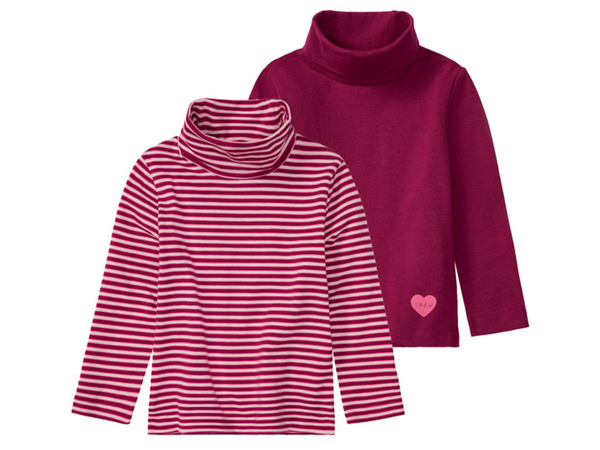 Bild 2 von lupilu Kleinkinder Mädchen Rollkragenshirts mit Baumwolle, 2er Set