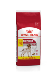 Royal Canin Size Health Nutrition Medium adult 15kg + 3kg gratis