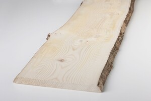 Massivholzbrett Weißtanne mit Baumkante 100 x 38 cm, 28 mm