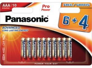 PANASONIC LR03PPG/10BW AAA Micro Batterie, 10 Stück