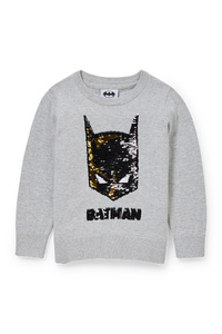 C&A Batman-Pullover-Glanz-Effekt, Grau, Größe: 98