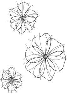 Wanddeko in Blumen-Form (3-tlg.Set)