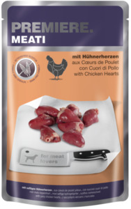 PREMIERE Meati Pouch Adult 5x500g Hühnerherzen
