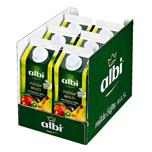 Bild 1 von albi milder Multivitamin 1,5 Liter, 6er Pack