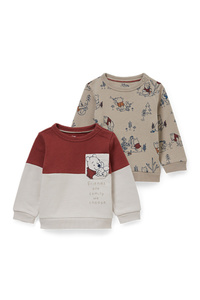C&A Multipack 2er-Winnie Puuh-Baby-Sweatshirt, Rot, Größe: 62