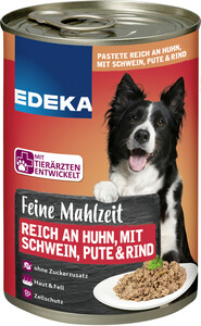 EDEKA Feine Mahlzeit Hund Reich an Huhn mit Schwein, Pute & Rind 400G