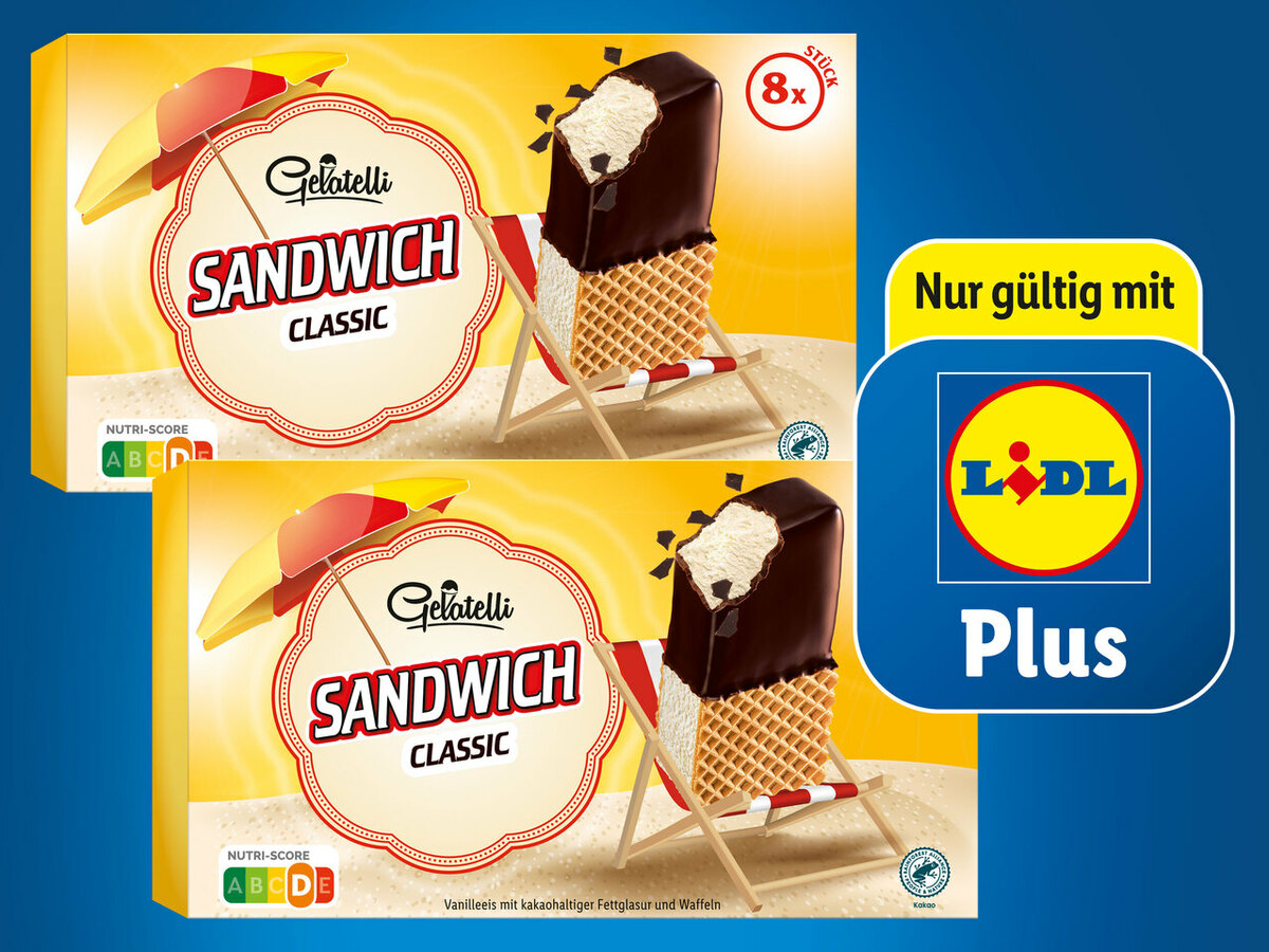 Bild 1 von Gelatelli Sandwich-Eis