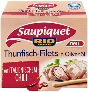 Saupiquet Thunfisch-Filets in Olivenöl mit italienischem Chili 130 g