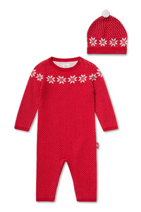C&A Baby-Outfit-2 teilig-gepunktet, Rot, Größe: 56