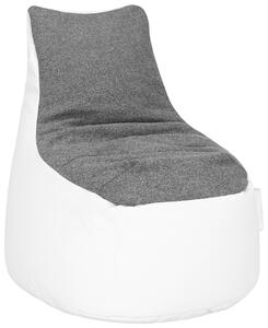 Sitzsack in Grau/Weiß