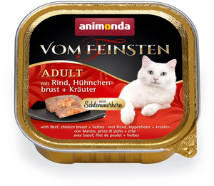 Animonda Vom Feinsten Adult mit Schlemmerkern 32x100g Rind, Hühnchenbrust & Kräuter