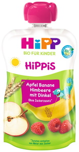 Hipp Bio Hippis Apfel-Banane-Himbeere mit Vollkorn ab 1+ Jahr 100g