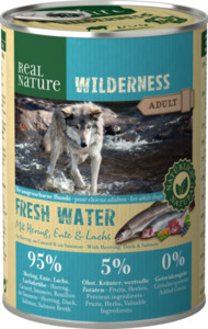 REAL NATURE WILDERNESS Adult 6x400g Fresh Water Hering, Lachs & Ente