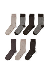 C&A Multipack 7er-Socken-Bio-Baumwolle-LYCRA®, Grau, Größe: 43-46
