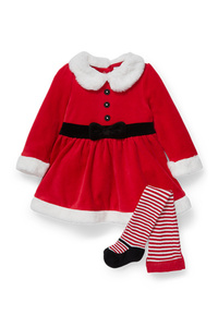 C&A Baby-Weihnachts-Outfit-2 teilig, Rot, Größe: 62