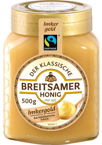 Breitsamer Fairtrade Imkergold Honig cremig 500 g