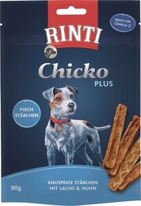 RINTI Chicko Plus Fischstäbchen mit Lachs & Huhn
, 
80 g