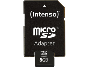 INTENSO 3403460, Micro-SDHC Speicherkarte, 8 GB, 21 MB/s