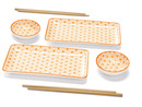 Bild 4 von ERNESTO Sushi-Set, Porzellan, mit Bambusstäbchen
