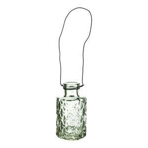 Vase zum Hängen Glas ca.D5xH9, grau-grün