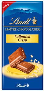 Lindt Maitre Chocolatier Vollmilch Crisp 110G
