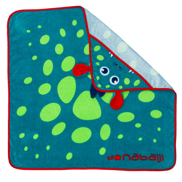 Bild 1 von Badetuch Drache Babys/Kleinkinder bedruckt blau/grün
