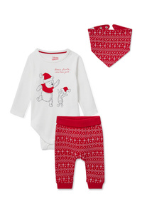 C&A Winnie Puuh-Weihnachts-Baby-Outfit-3 teilig, Weiß, Größe: 56