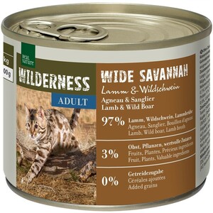 REAL NATURE WILDERNESS Adult 6x200g Wide Savannah Lamm  & Wildschwein
