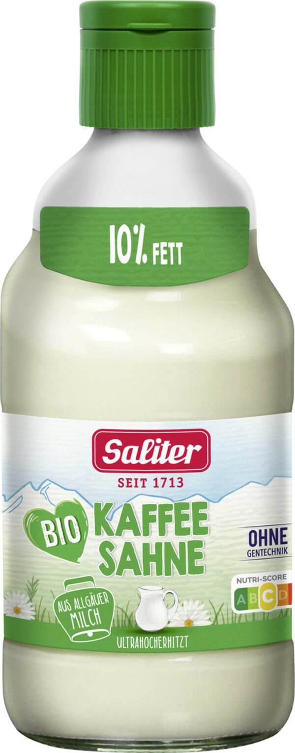 Bild 1 von Saliter Bio Kaffeesahne 10% Fett 395G