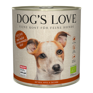 Dogs Love Dogs`s Love BIO 6x800g Rind mit Reis, Apfel & Zucchini