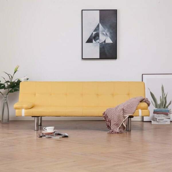 Bild 1 von Schlafsofa mit zwei Kissen Polyester Gelb