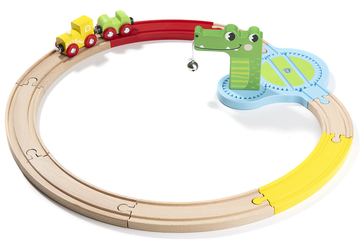 Bild 1 von IDEENWELT Holzzug-Set Krokodil