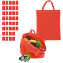 Bild 1 von Relaxdays - 40 x Stoffbeutel, unbedruckt, zum Einkaufen, kurze Henkel, große Einkaufsbeutel H x B: 49,5 x 40 cm, Stofftasche, rot