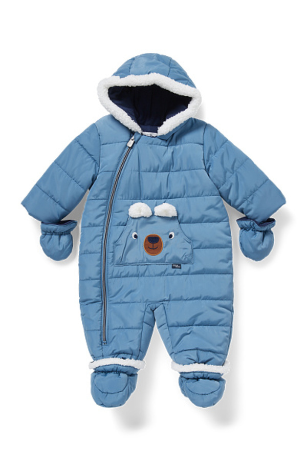Bild 1 von C&A Baby-Schneeanzug mit Kapuze-recycelt, Blau, Größe: 68