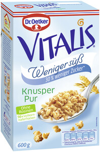 Dr.Oetker Vitalis Knusper pur 30% weniger Zucker 600 g