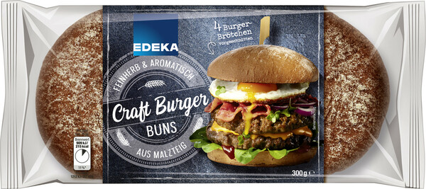 Bild 1 von EDEKA Craft Burger Buns 4ST 300G