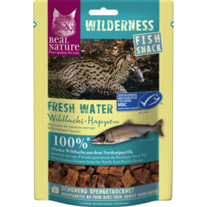 REAL NATURE WILDERNESS Fish-Snack 35g Fresh Water (Wildlachs-Happen)