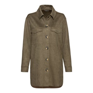 Damen-Bluse in Veloursleder-Optik
