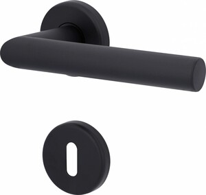 Zimmertürgarnitur Ronaldino Set - schwarz runde Rosette