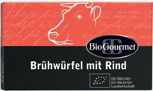 Bio Gourmet Brühwürfel mit Rind 8ST 96G
